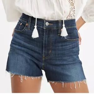 Levi’s 29 Hi Rise Stretch Cutoff Shorts Denim Jean